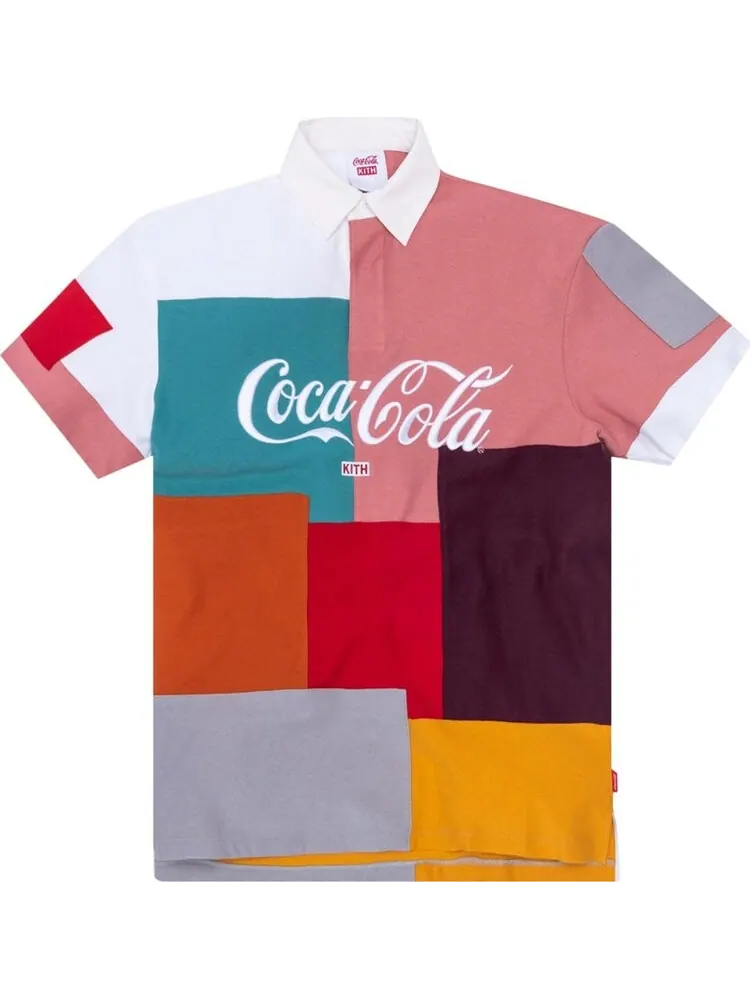 Футболка Kith x Coca-Cola Rugby Short-Sleeve 'Multicolor' — изображение 1 из 2, мульти
