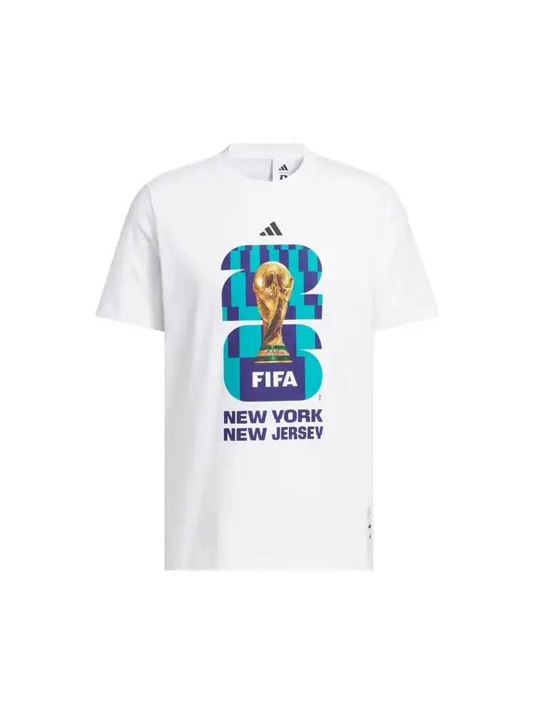 Футболка Adidas FIFA World Cup 26 Host City New York New Jersey Graphic — изображение 1 из 1, белый