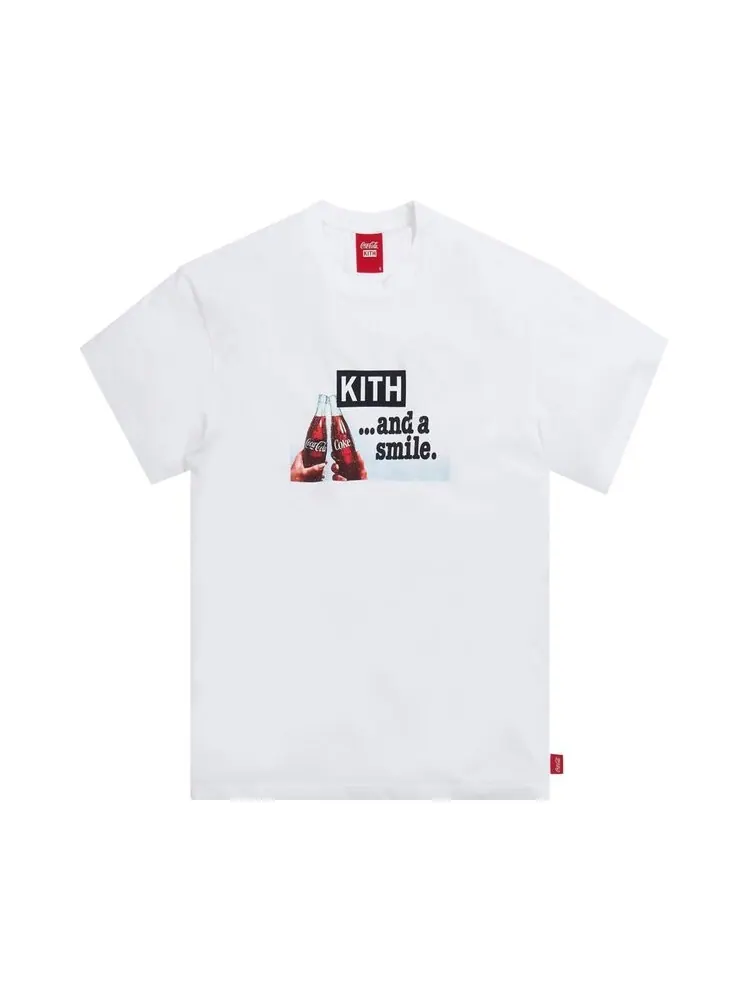 Футболка Kith x Coca-Cola Smile Vintage Tee 'White' — изображение 1 из 1, белый