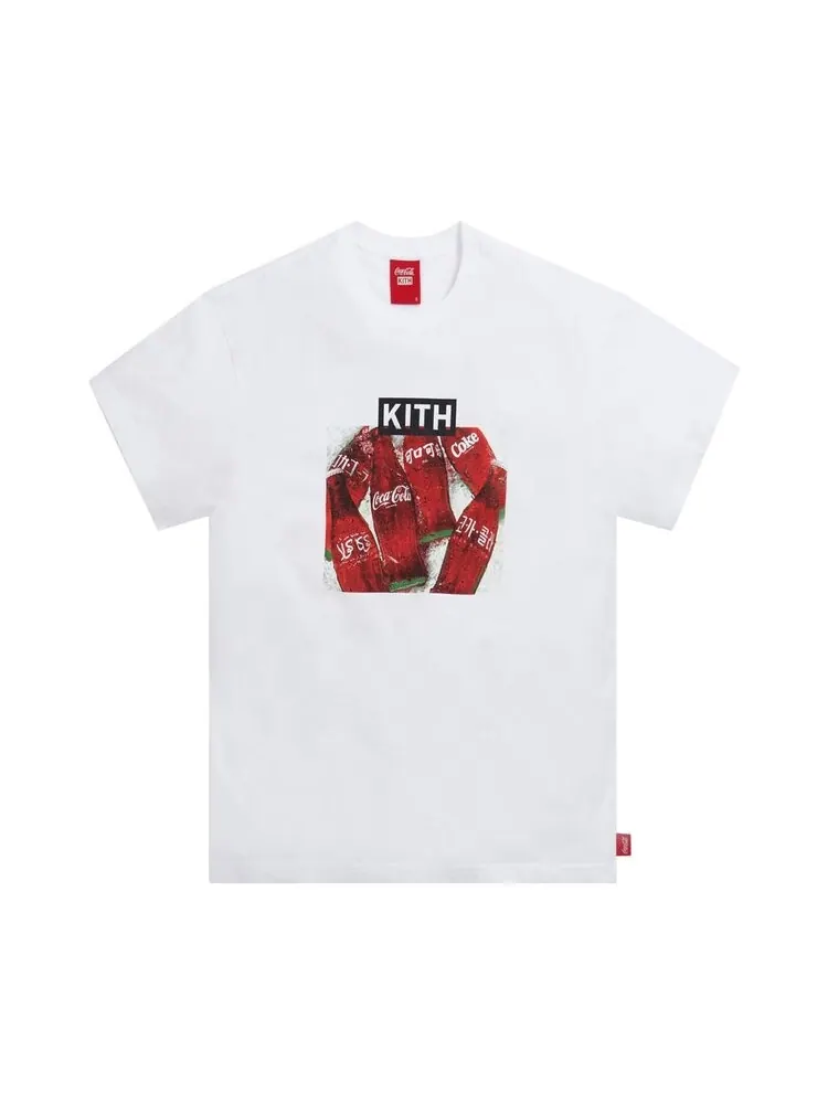 Футболка Kith x Coca-Cola Language Bottle Vintage Tee 'White' — изображение 1 из 1, белый