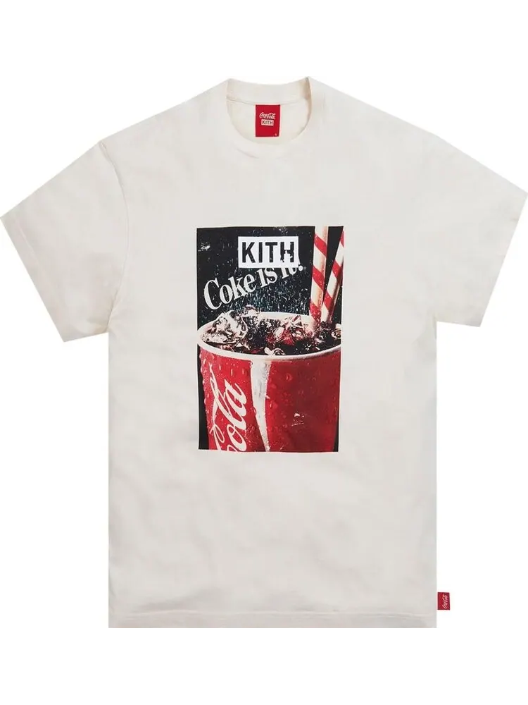 Футболка Kith x Coca-Cola Drink Vintage Tee 'Ivory' — изображение 1 из 1, бежевый
