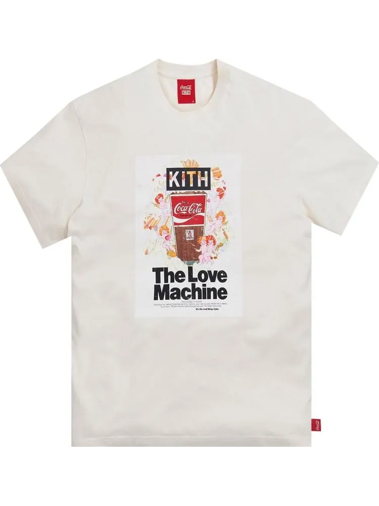Футболка Kith x Coca-Cola Love Machine Vintage Tee 'Ivory' — изображение 1 из 1, бежевый