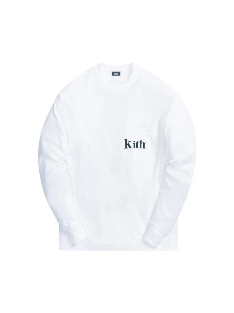 Лонгслив Kith Long-Sleeve Quinn Tee 'White' — изображение 1 из 1, белый