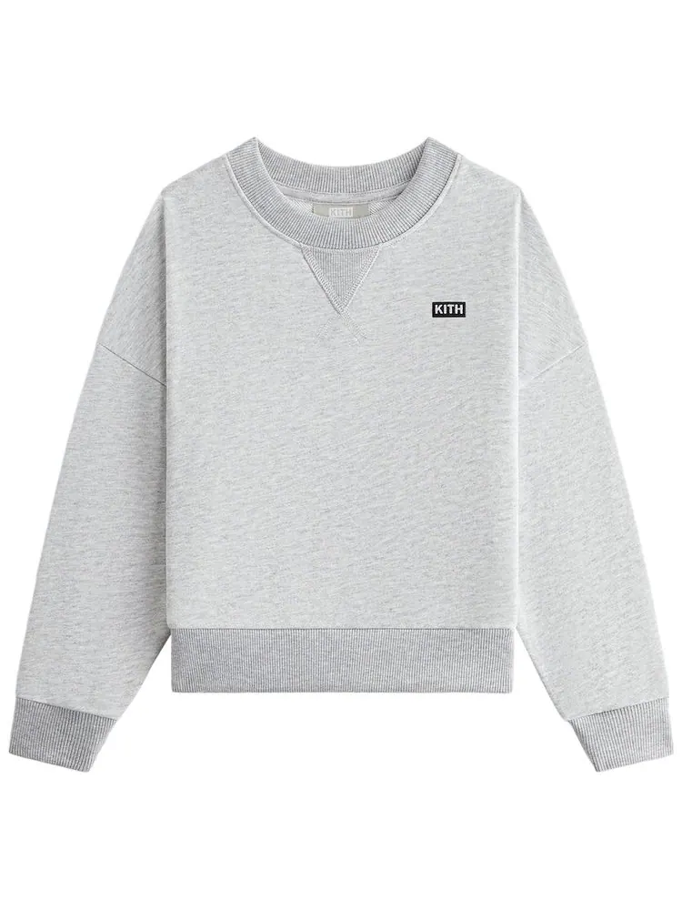 Детская футболка с длинными рукавами Kith Kids Nelson Crewneck — изображение 1 из 2, серый