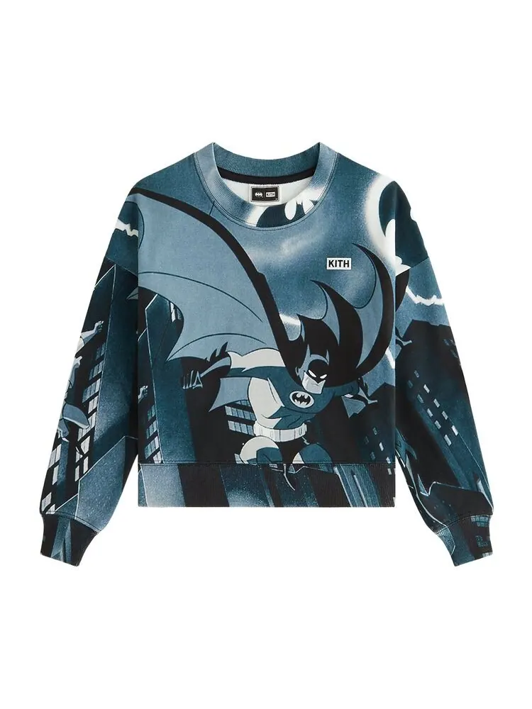 Толстовка Kith Kids x Batman And Robin Nelson Crewneck Black — изображение 1 из 2, черный
