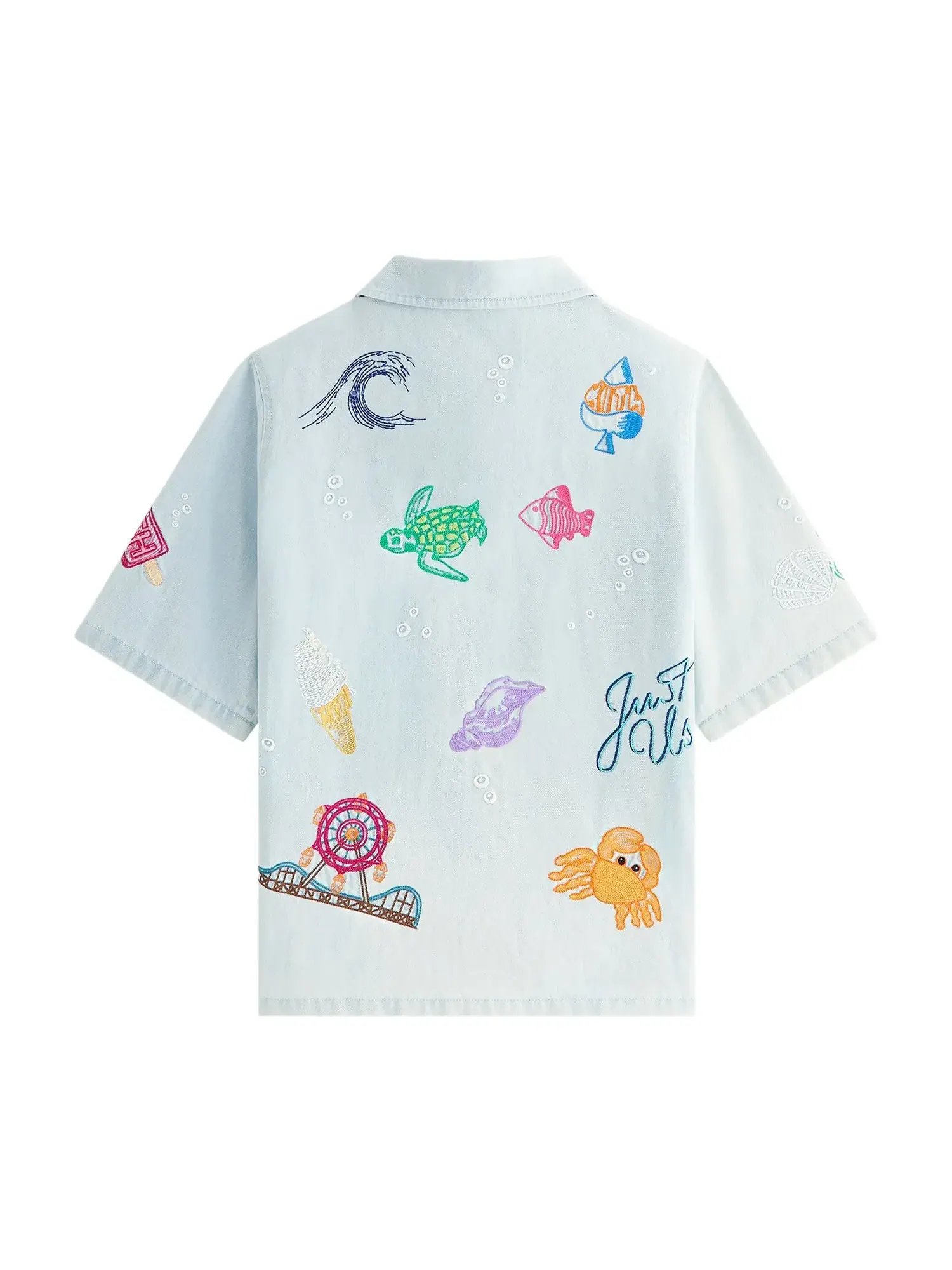 Футболка Kith Novelty Thompson Camp Shirt — изображение 2 из 2, светлый индиго