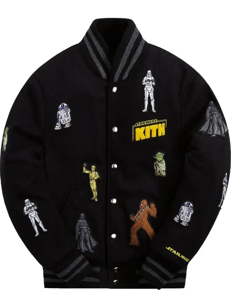 Куртка Kith For Star Wars for Golden Bear Varsity Jacket 'Black' — изображение 1 из 2, черный