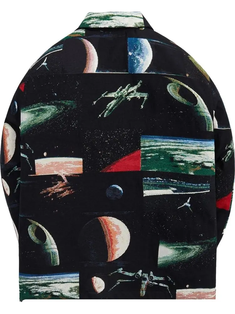 Куртка Kith For Star Wars Planets Coaches Jacket 'Black' — изображение 2 из 2, черный