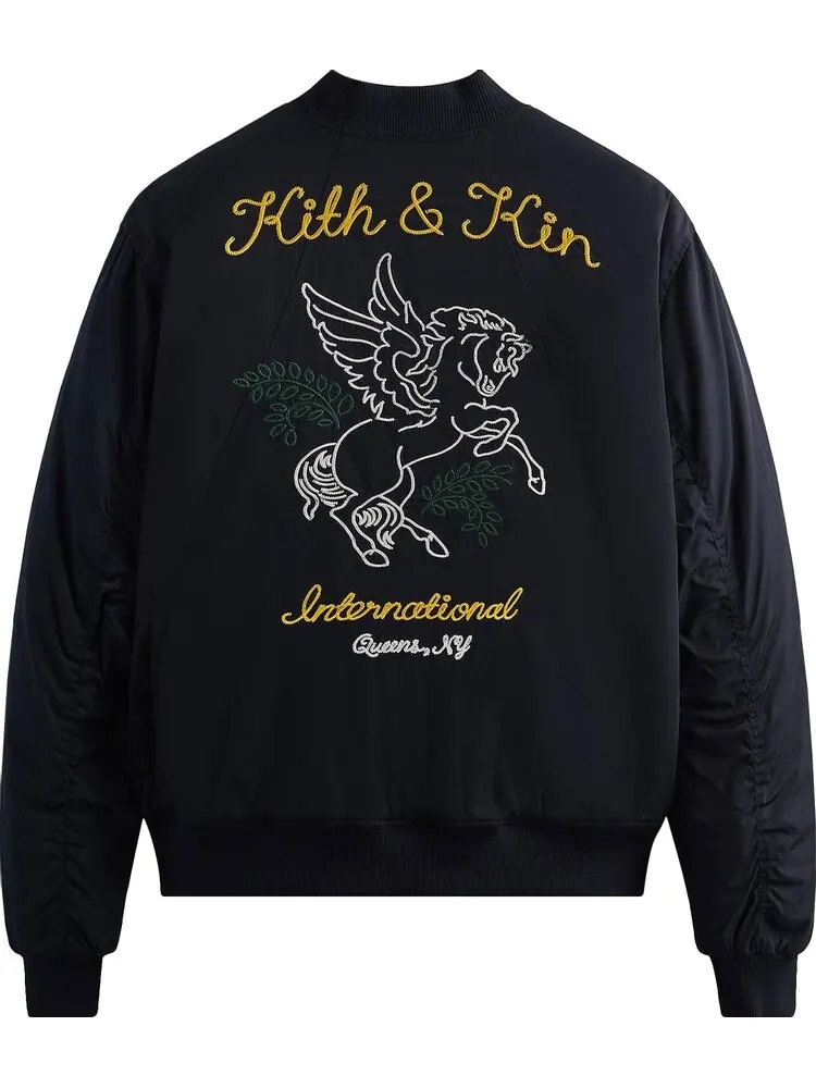 Куртка Kith Dumont Flight Bomber Jacket 'Black' — изображение 2 из 2, черный