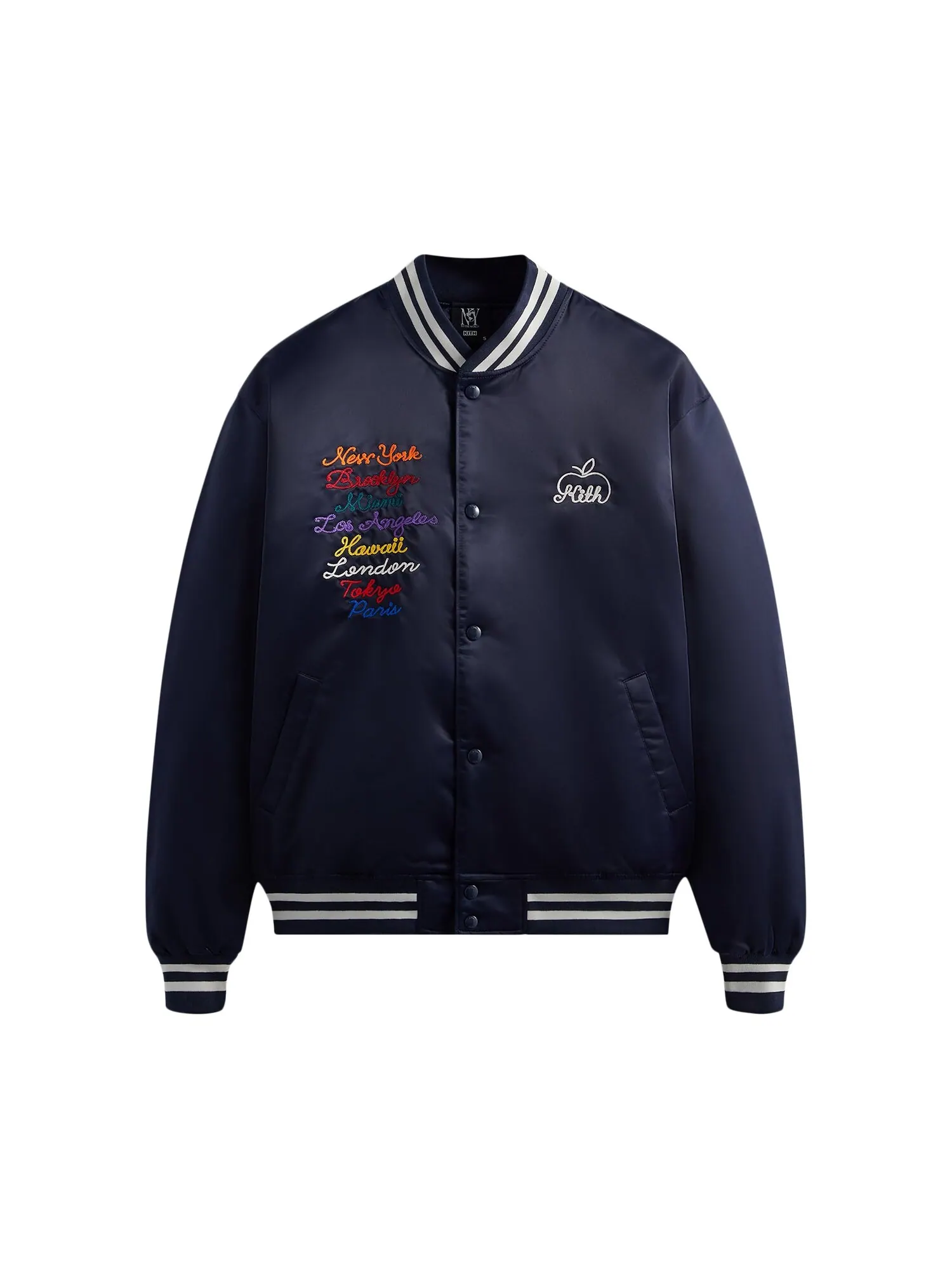 Атласный бомбер Kith New York To The World Nocturnal — изображение 1 из 2, ночной