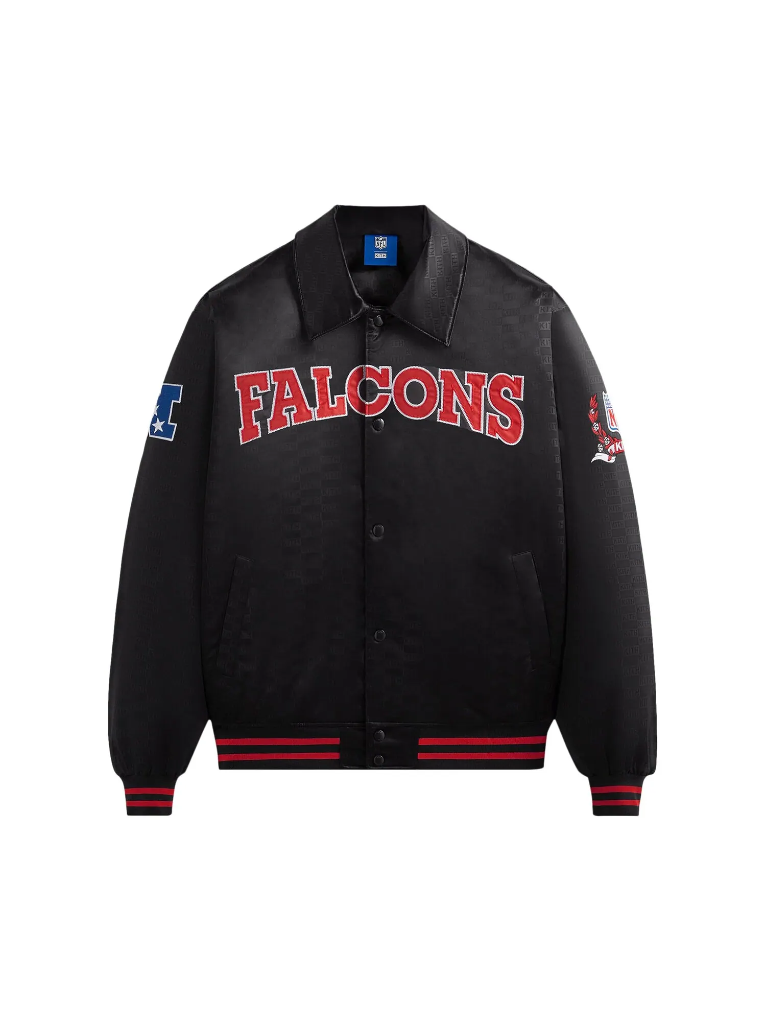 Kith For The NFL: атласный бомбер Falcons черный — изображение 1 из 1