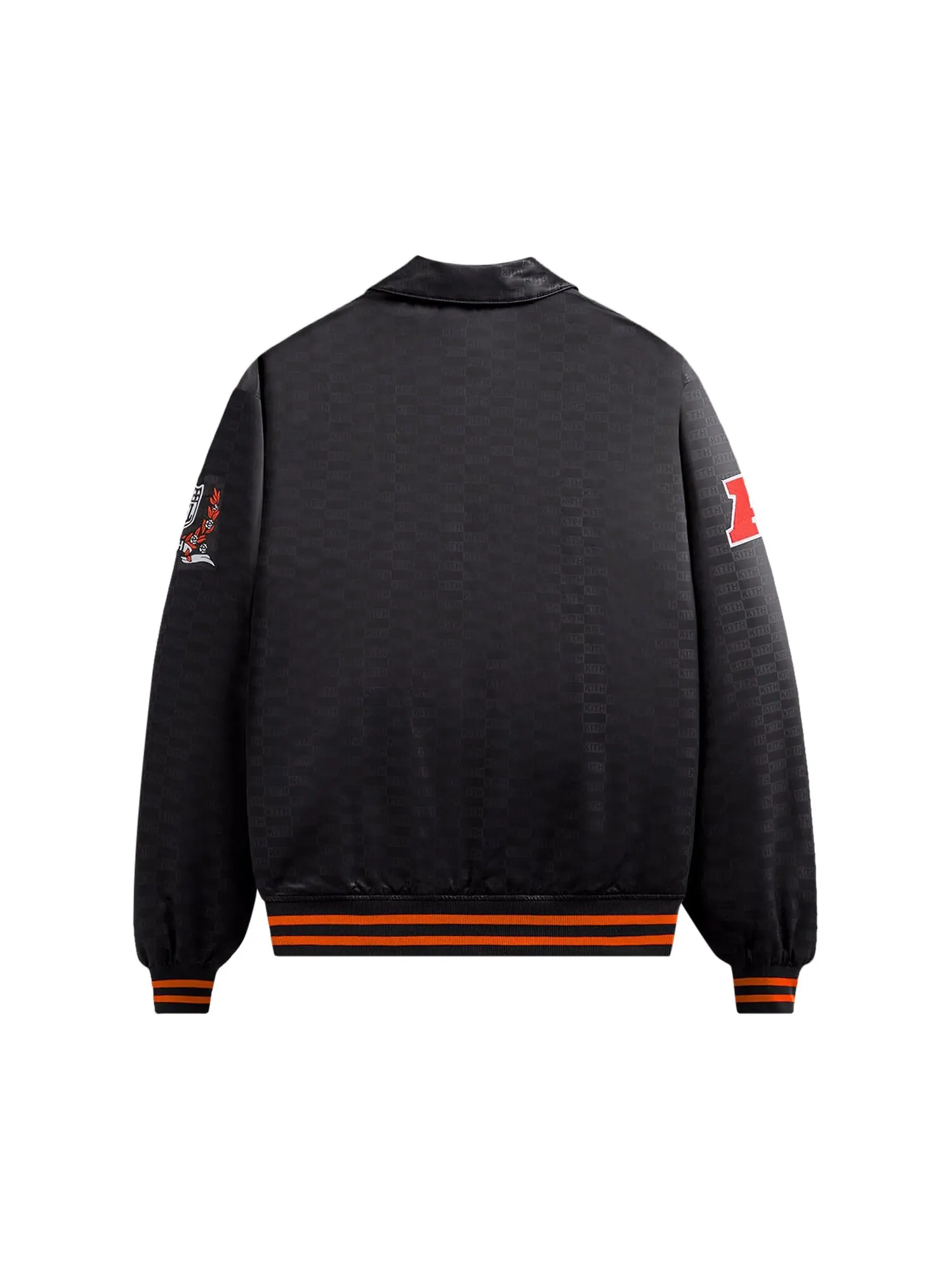 Kith For The NFL: атласный бомбер Bengals черного цвета — изображение 2 из 2, черный