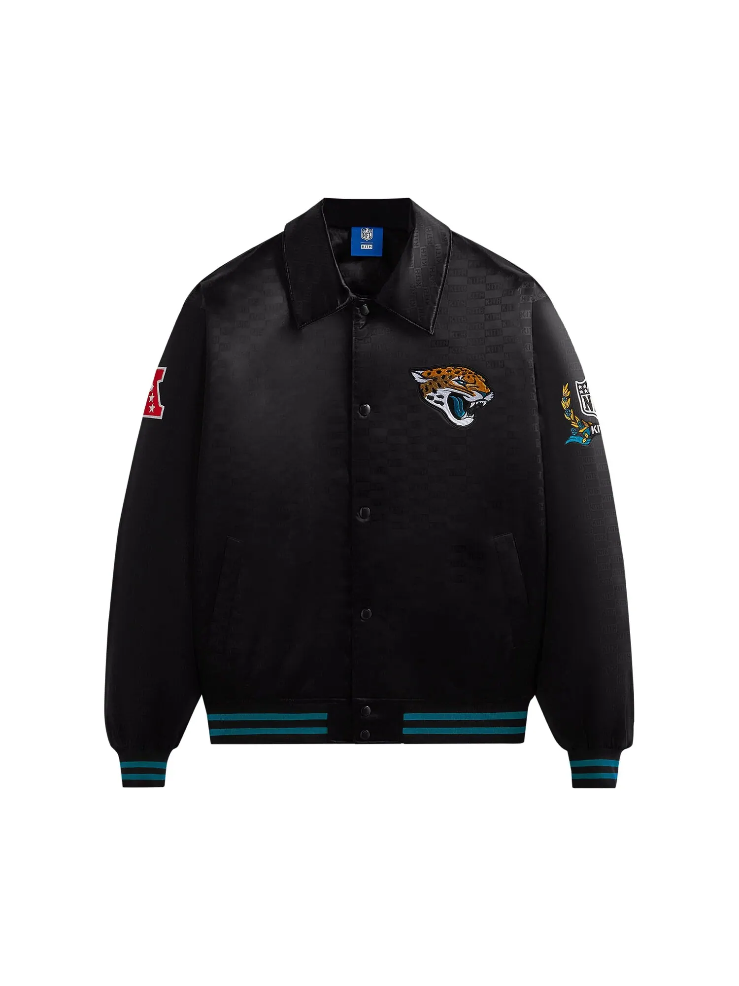 Kith For The NFL: атласный бомбер Jaguar черный — изображение 1 из 1
