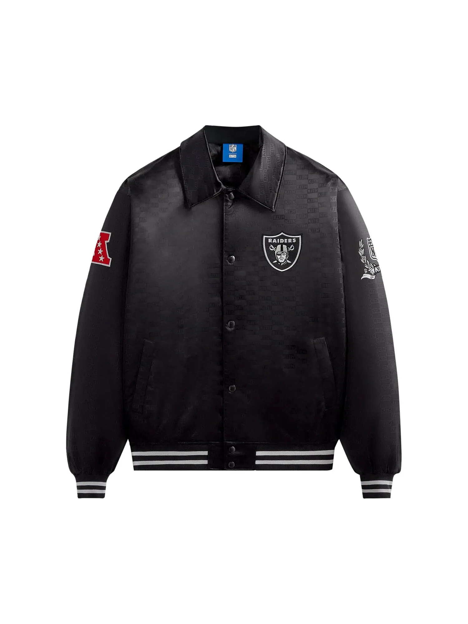 Kith For The NFL: атласный бомбер Raiders — изображение 1 из 1, черный