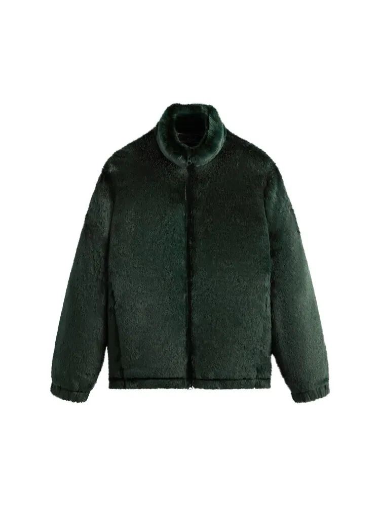 Куртка Kith Lloyd Faux Fur Track 'Stadium' — изображение 1 из 2, зеленый