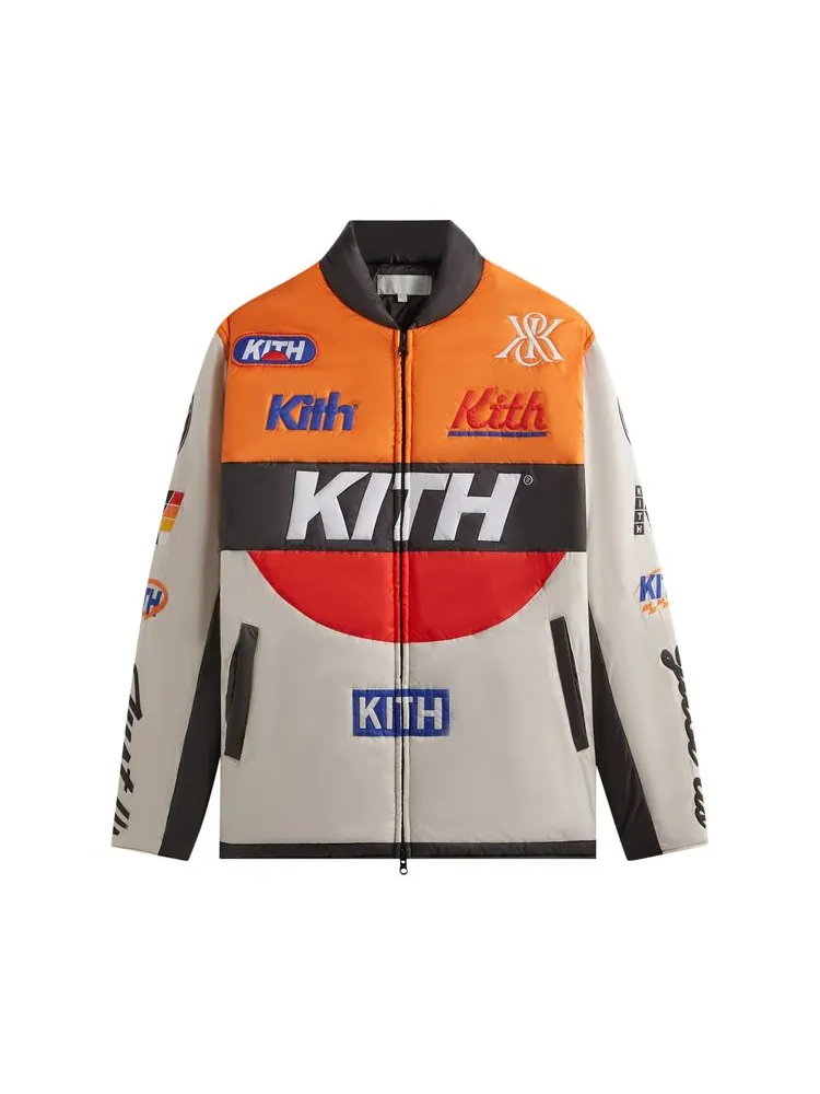 Куртка Kith Full Zip Brixton Puffed Shirt Jacket Sandrift — изображение 1 из 2, разноцветный