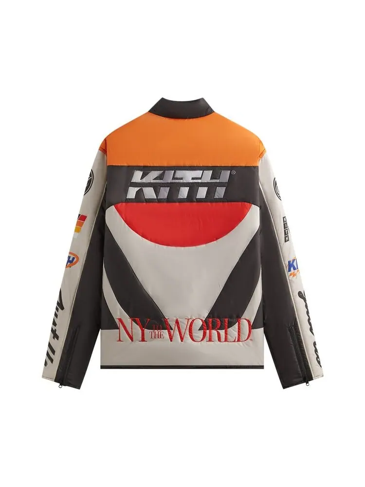 Куртка Kith Full Zip Brixton Puffed Shirt Jacket Sandrift — изображение 2 из 2, разноцветный