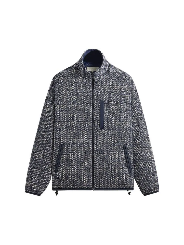 Толстовка Kith Textured Tweed Claremont Full Zip, Cave — изображение 1 из 2, синий