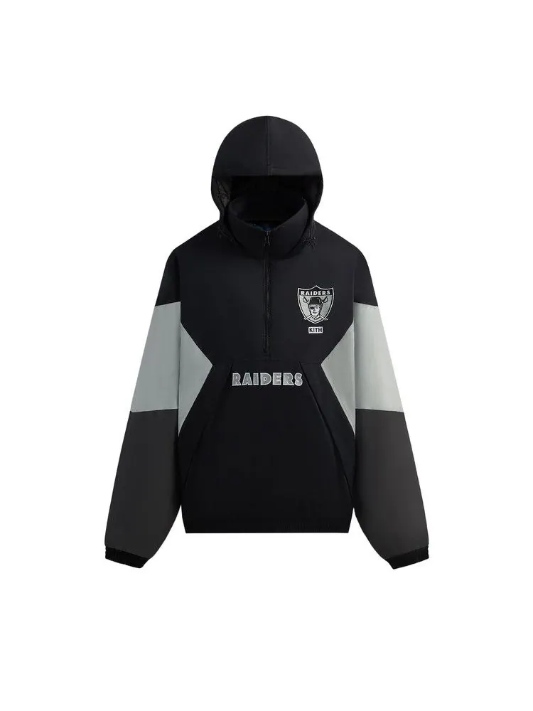 Анорак Kith &, 47 for the NFL: Raiders Quarter Zip Anorak With Hood — изображение 1 из 2, черный