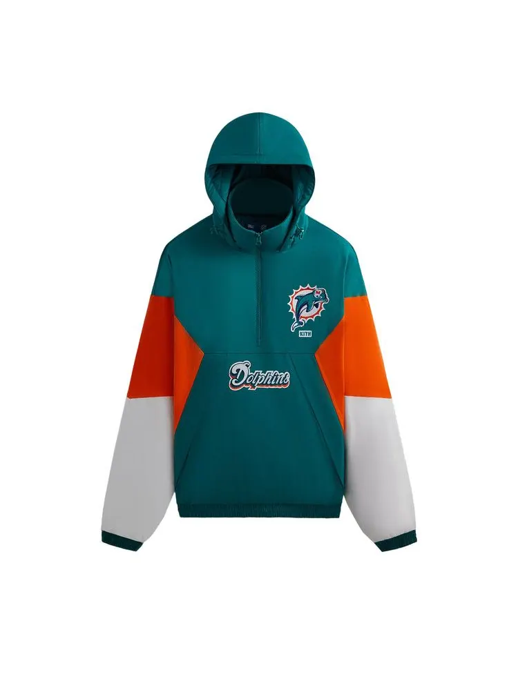 Анорак Kith &, 47 for the NFL: Dolphins Quarter Zip Anorak With Hood, Center — изображение 1 из 2, зеленый