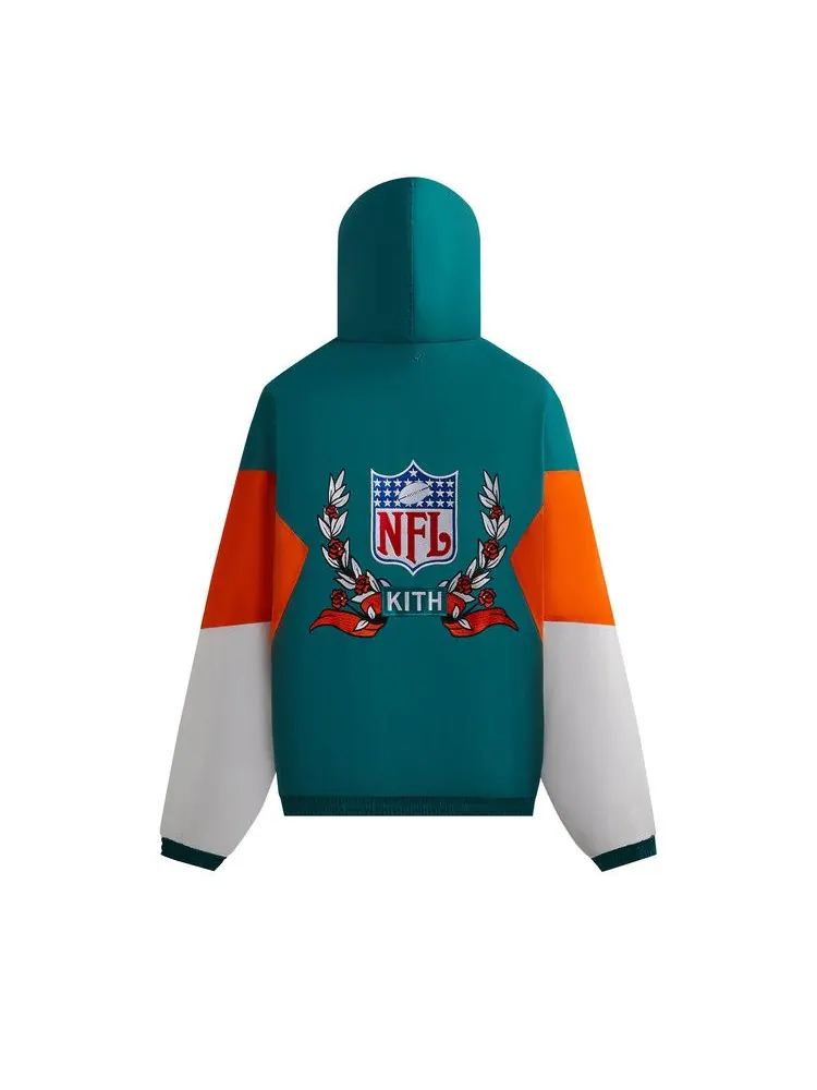 Анорак Kith &, 47 for the NFL: Dolphins Quarter Zip Anorak With Hood, Center — изображение 2 из 2, зеленый