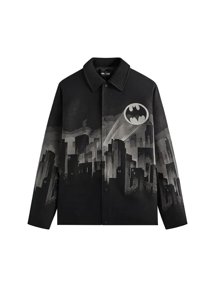 Куртка Kith x Batman Signal Tapestry Coaches Jacket 'Black' — изображение 1 из 2, черный