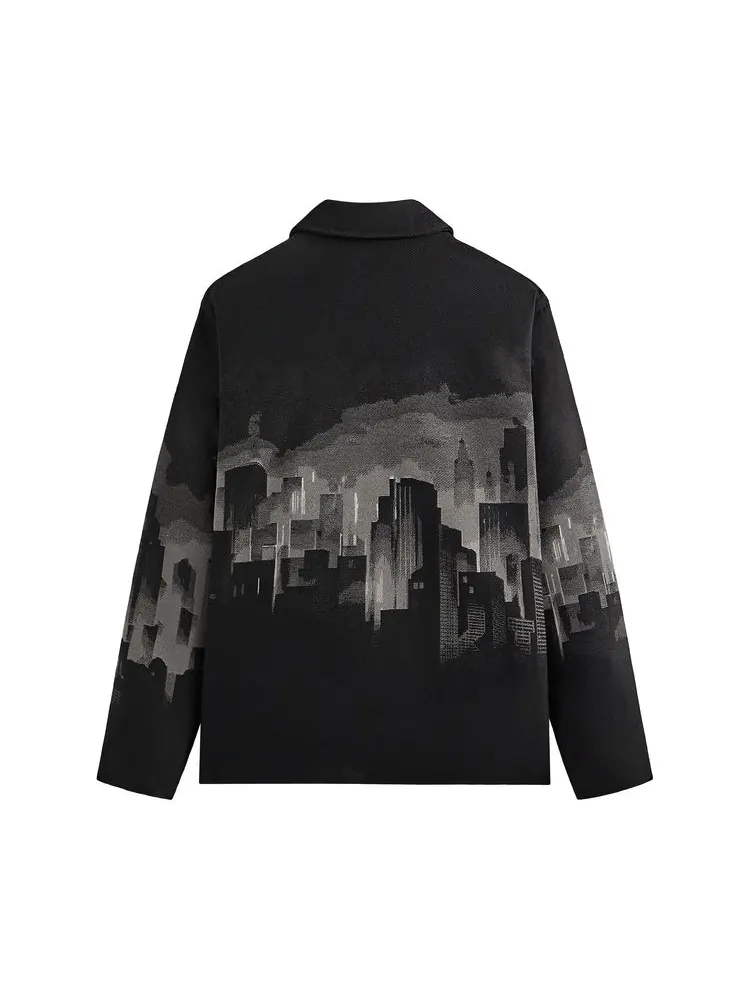 Куртка Kith x Batman Signal Tapestry Coaches Jacket 'Black' — изображение 2 из 2, черный