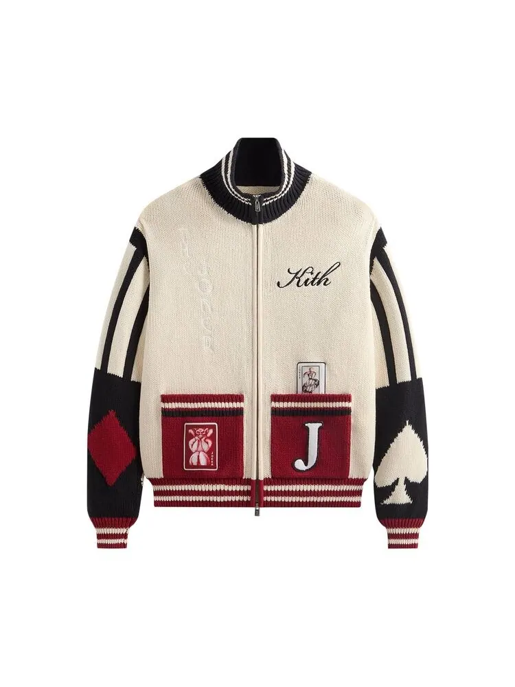 Свитер Kith x Batman Joker Wyona Full Zip Sweater Sandrift — изображение 1 из 2, кремовый