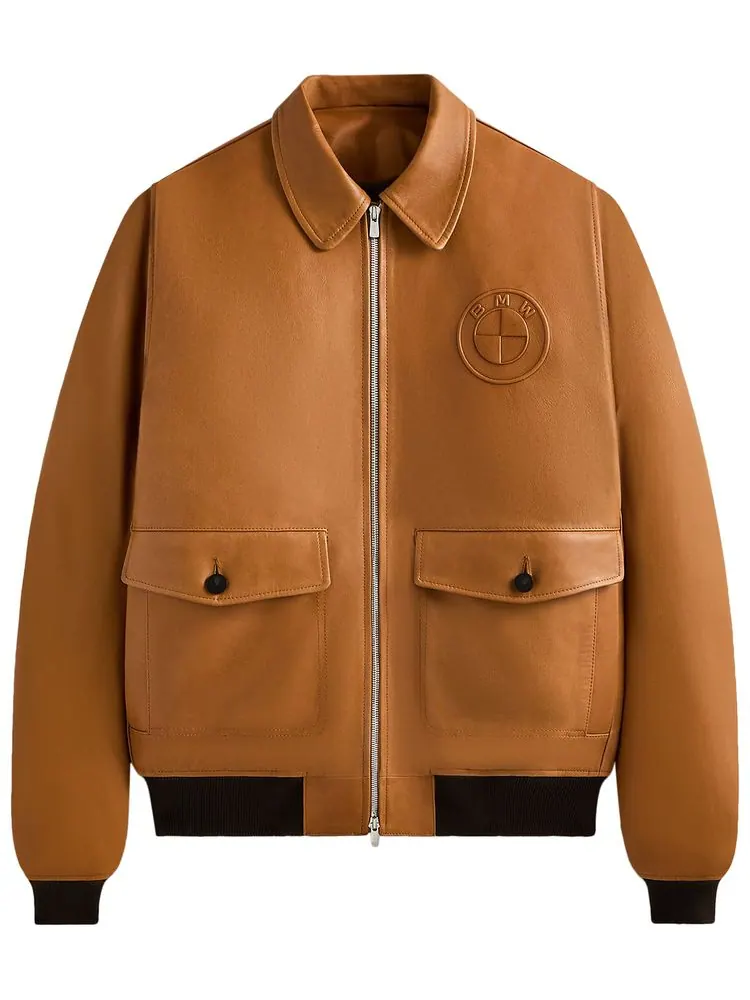 Куртка Kith x BMW Leather Hawthorne Flight Jacket 'Desert' — изображение 1 из 2, загар