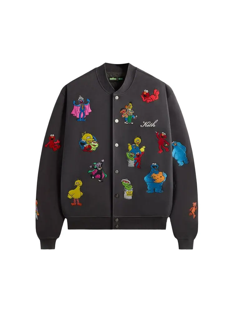 Куртка Kith x Sesame Street Marvin Bomber Jacket 'Hematite' — изображение 1 из 2, гематит