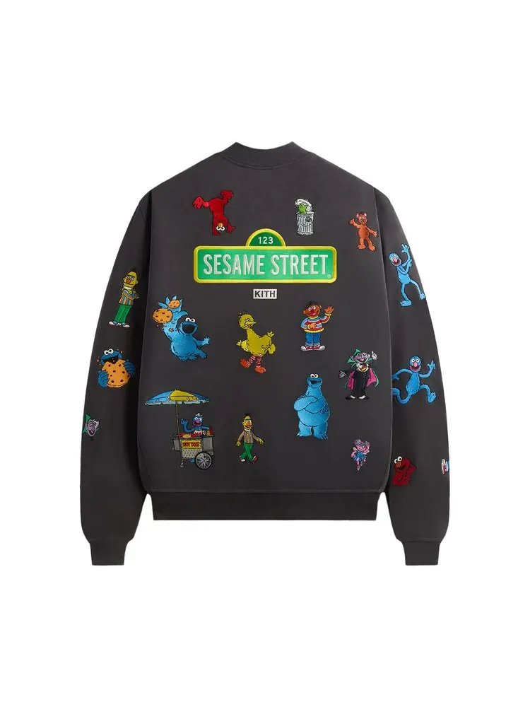 Куртка Kith x Sesame Street Marvin Bomber Jacket 'Hematite' — изображение 2 из 2, гематит