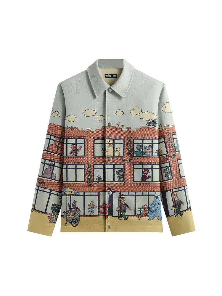 Куртка Kith x Sesame Street Lafayette St Tapestry Jacket 'Powder' — изображение 1 из 2, бежевый