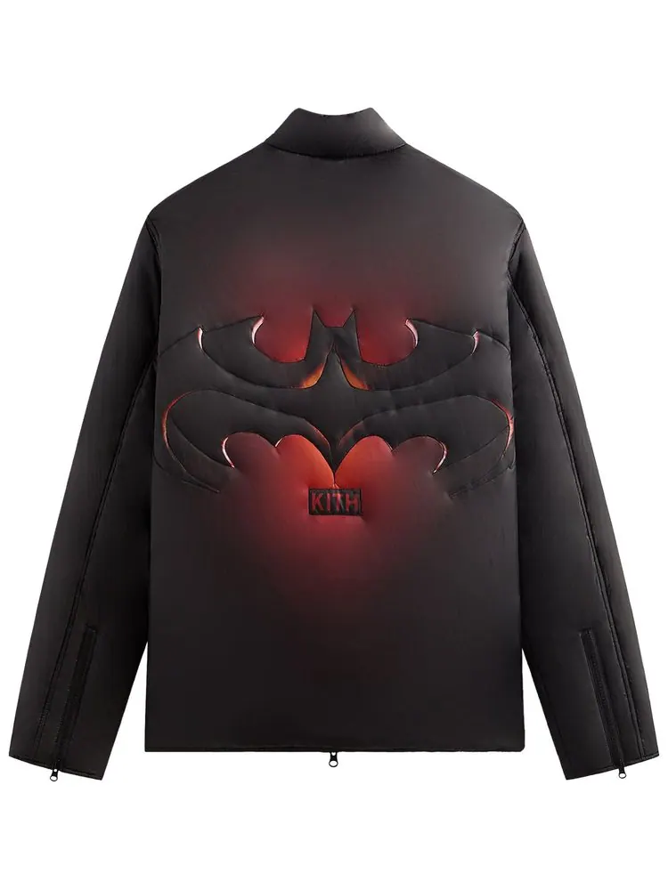 Стеганая объемная куртка Kith x Batman Brixton — изображение 2 из 2, черный