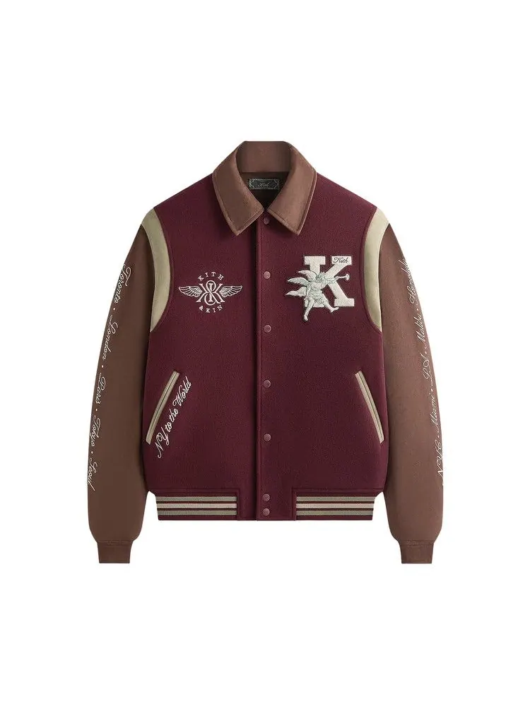 Куртка Kith Wool & Microsuede Varsity Jacket, Magma — изображение 1 из 1, синий