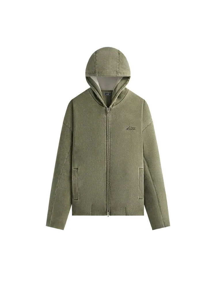 Худи Kith Washed Microsuede Puffed Jaysen Hoodie, Cavan — изображение 1 из 2, коричневый