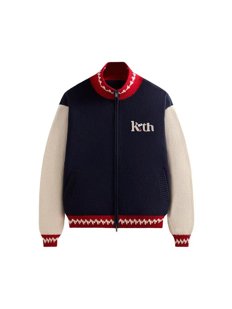 Свитер Kith For Peanuts Globe Wyona Full Zip Sweater — изображение 1 из 1, ночной