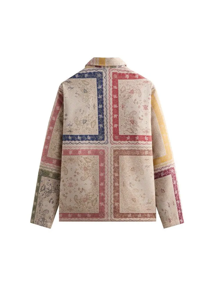 Куртка Kith Paisely Tapestry Coaches Jacket, Waffle — изображение 2 из 2, бежевый