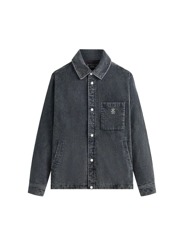 Рубашка Kith Washed Corduroy Brixton Puffed Shirt Jacket, Elevation — изображение 1 из 2, черный