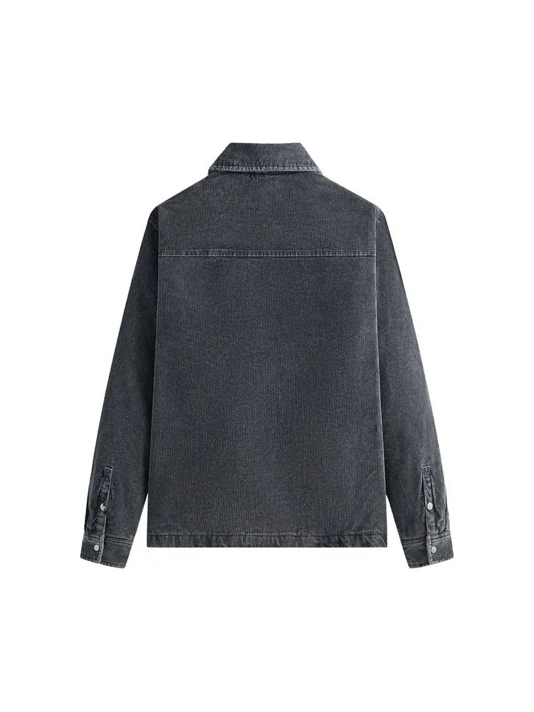 Рубашка Kith Washed Corduroy Brixton Puffed Shirt Jacket, Elevation — изображение 2 из 2, черный