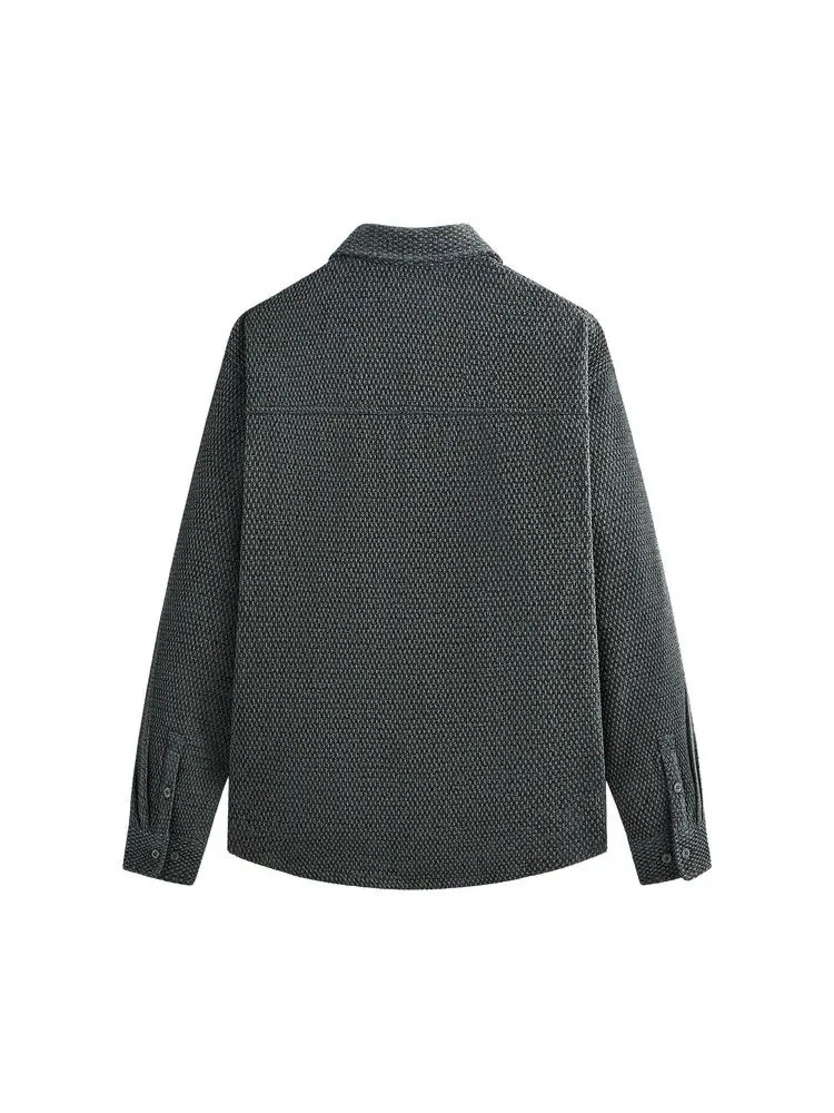 Рубашка Kith Chenille Tweed Apollo Shirt, Machine — изображение 2 из 2, черный
