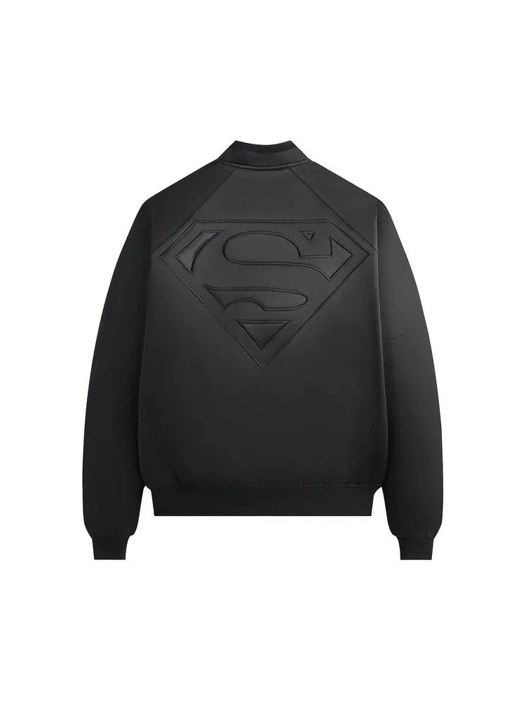 Куртка Kith x Superman Satin Bomber Jacket — изображение 2 из 2, черный