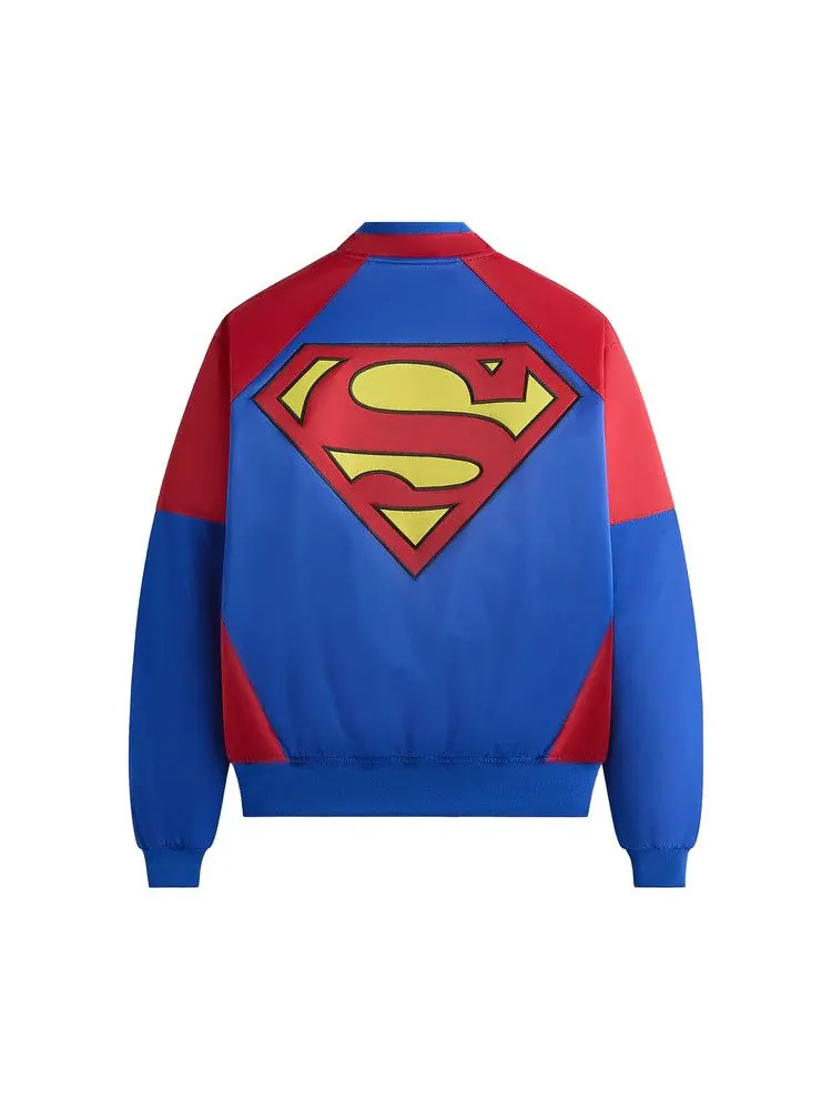 Куртка Kith x Superman Satin Bomber Jacket, Cyclone — изображение 2 из 2, синий