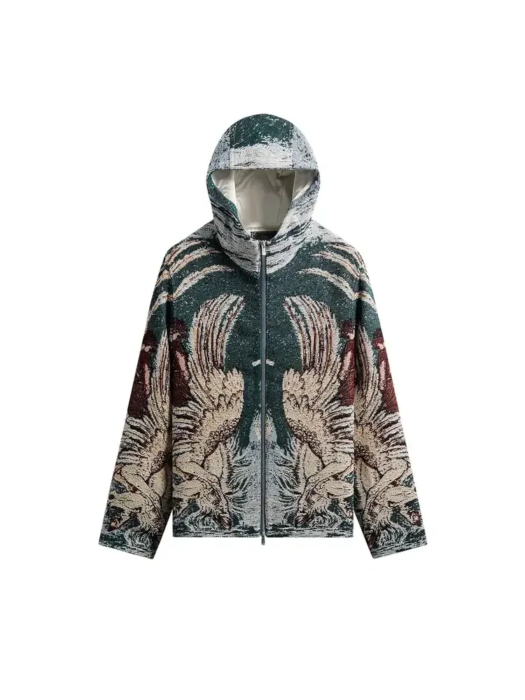 Худи на молнии Kith Braden Tapestry — изображение 1 из 2, зеленый