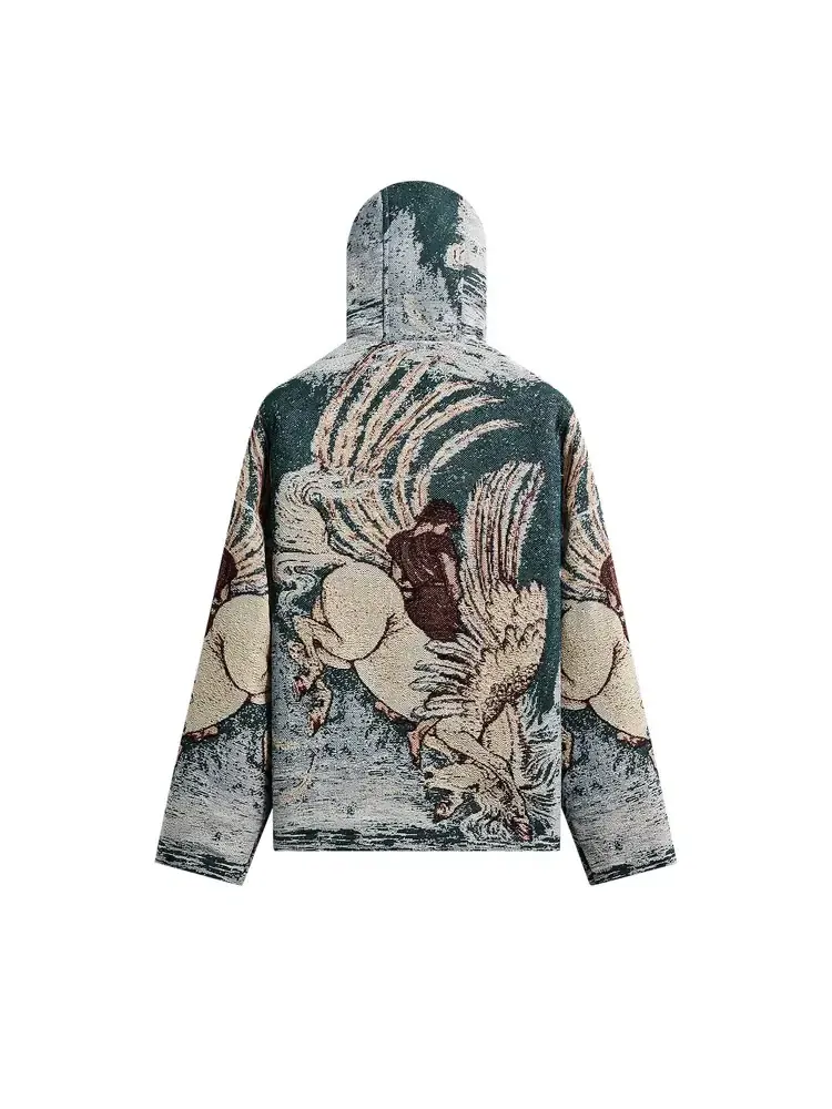 Худи на молнии Kith Braden Tapestry — изображение 2 из 2, зеленый