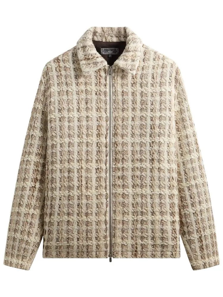 Куртка-бомбер Kith Windowpane Tweed Coaches Jacket — изображение 1 из 2, черный