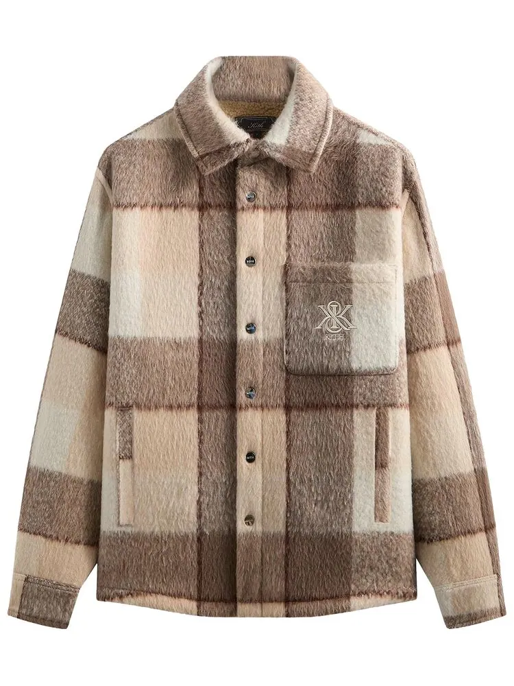 Рубашка-куртка Kith Brushed Plaid Sheridan — изображение 1 из 3, бежевый