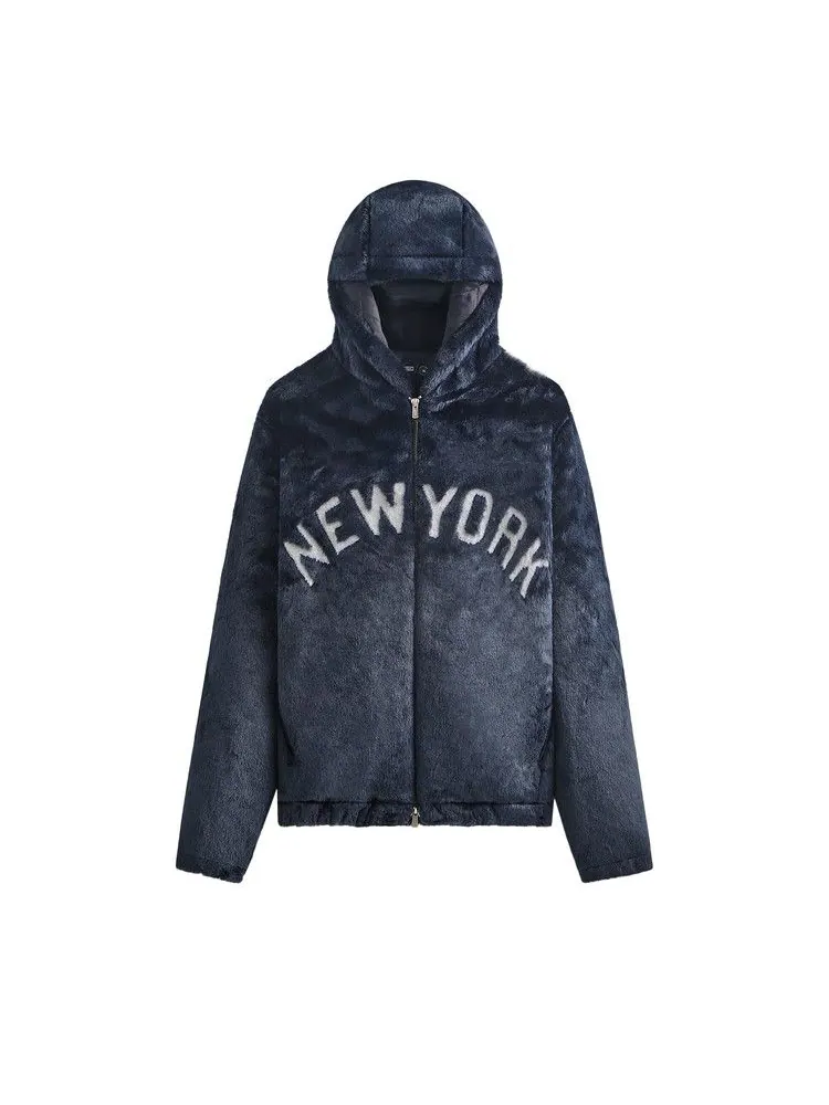Худи Kith For The New York Yankees Faux Fur Jacquard Jaysen Hoodie — изображение 1 из 1, ночной
