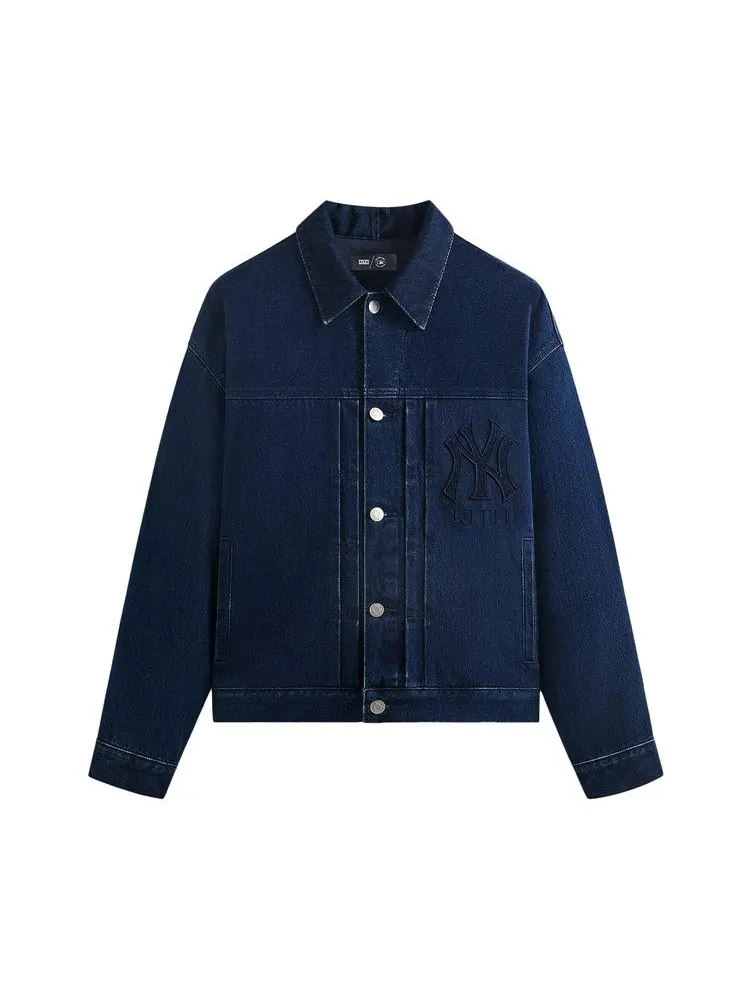 Куртка Kith For The New York Yankees Jay Indigo Denim Jacket — изображение 1 из 1, индиго