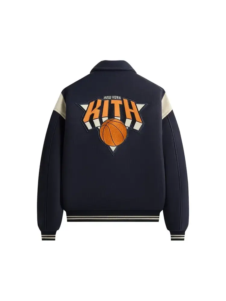 Куртка-бомбер из шерстиKith For The New York Knicks — изображение 2 из 2, черный