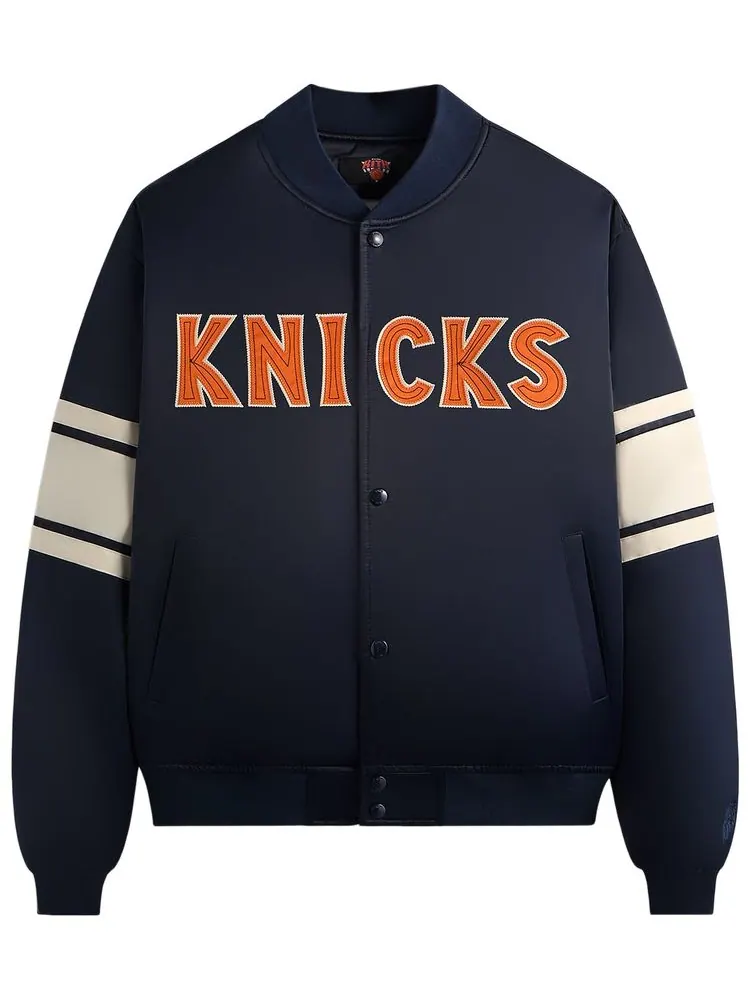 Классическая атласная куртка-бомбер Kith For The New York Knicks — изображение 1 из 2, черный